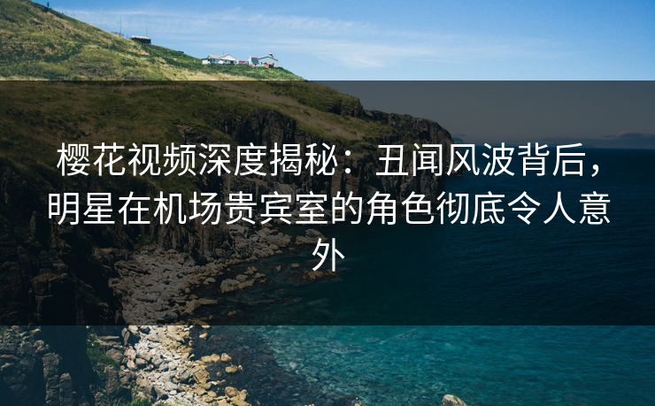 樱花视频深度揭秘：丑闻风波背后，明星在机场贵宾室的角色彻底令人意外